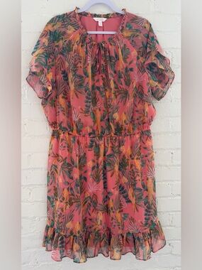LC Lauren Conrad Ruffle Sleeve Fit & Flare Dress | BAHIA BIRDS